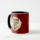 Strong as a Mother – Feminine Power Design マグカップ (正面左)
