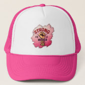 Strong as a Mother – Floral Empowerment Art キャップ (正面)