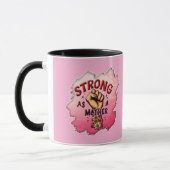 Strong as a Mother – Floral Empowerment Art マグカップ (左)