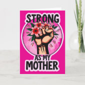 Strong as My Mother – Inspirational Mom Design カード (正面)