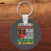Strong Black Mother Queen African American History キーホルダー (正面)