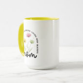 Strong Brave Fearless Wildflower Floral Mom マグカップ (正面左)