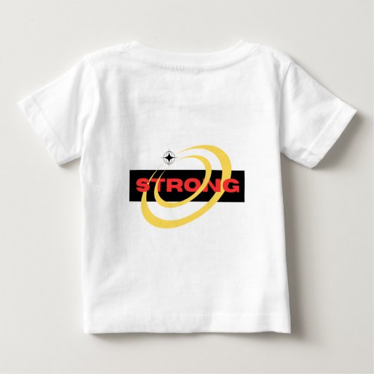 Strong – built with courage design  ベビーTシャツ (裏面)