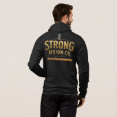 Strong Design Co. メンズジップアップパーカー パーカ (裏面フル)