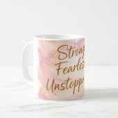 Strong Fearless Unstoppable Motivation Coffee  コーヒーマグカップ (正面左)