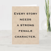 Strong Female Character Role Model Mother's Day カード (正面)