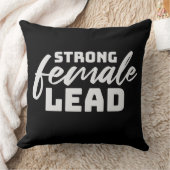 Strong Female Lead Feminist Empowerment Quote Logo クッション (ブランケット)