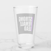 Strong Female Lead Feminist Empowerment Quote Logo タンブラーグラス (裏面)