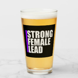 Strong Female Lead Feminist Empowerment Quote Logo タンブラーグラス