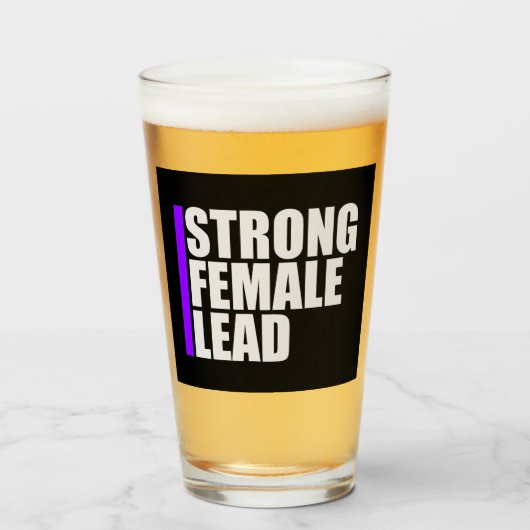 Strong Female Lead Feminist Empowerment Quote Logo タンブラーグラス (ドリンク正面)