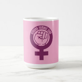Strong Female Lead Feminist Empowerment Quote Logo モーフィングマグカップ