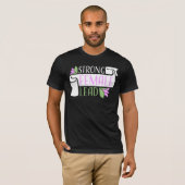 Strong Female Lead Feminist Empowerment Quote Logo Tシャツ (正面フル)
