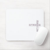 STRONG&GENTLE(ホワイト) マウスパッド (マウス)