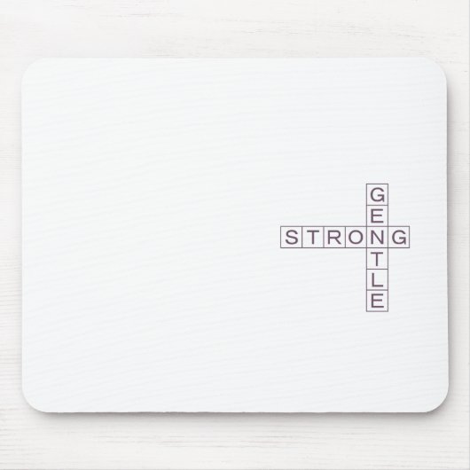STRONG&GENTLE(ホワイト) マウスパッド (正面)
