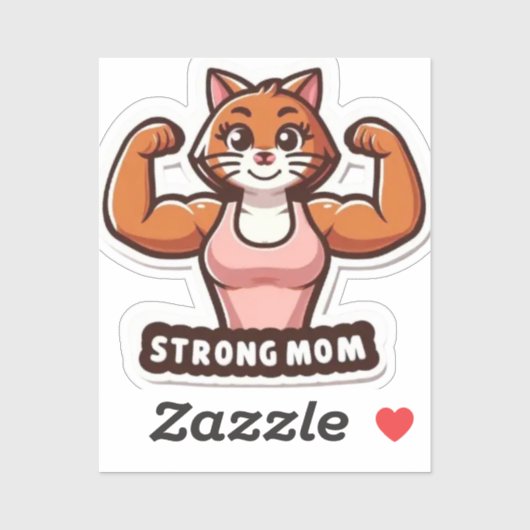Strong Gym Cat Mom Sticker シール (シート)
