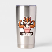 Strong Gym Cat Mom Tumbler – Fitness Gift 保温保冷タンブラー (正面)