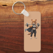 Strong Gym Cat Weightlifting Keychain キーホルダー (正面)