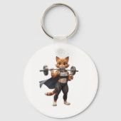 Strong Gym Cat Weightlifting Keychain キーホルダー (裏面)