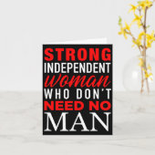 Strong Independent Woman Who Don't Need No Man - F カード (黄色い花)
