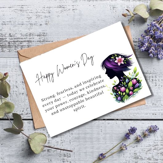 Strong Inspiring Women’s Day Empower Queen Card カード