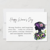 Strong Inspiring Women’s Day Empower Queen Card カード (正面)