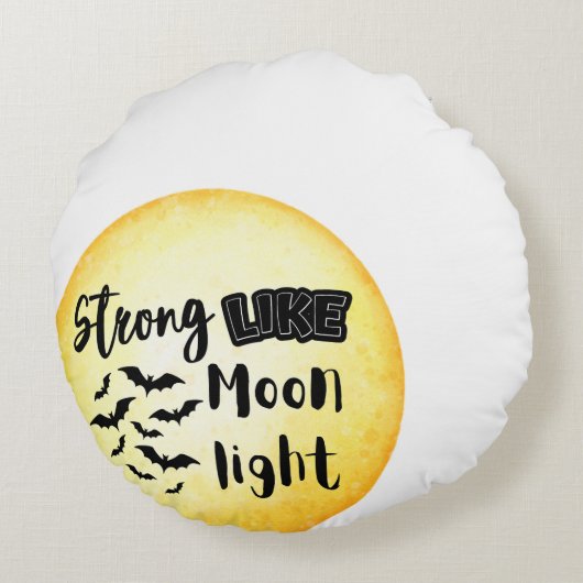 Strong like moonlight halloween ラウンドクッション (裏面)