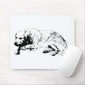 Strong Line Dog Mouse Pad Uplifts Workspace Tone マウスパッド (マウス)