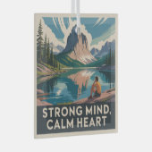 Strong Mind, Calm Heart ガラスオーナメント (正面右)