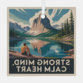 Strong Mind, Calm Heart ガラスオーナメント (裏面)