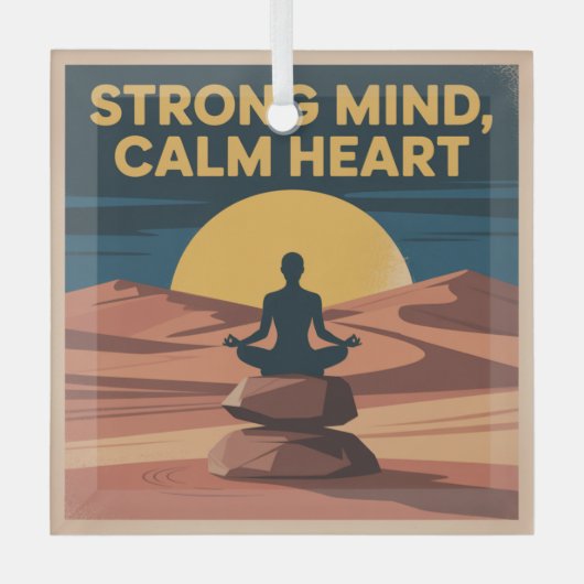 Strong Mind, Calm Heart ガラスオーナメント (正面)