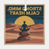 Strong Mind, Calm Heart ガラスオーナメント (裏面)
