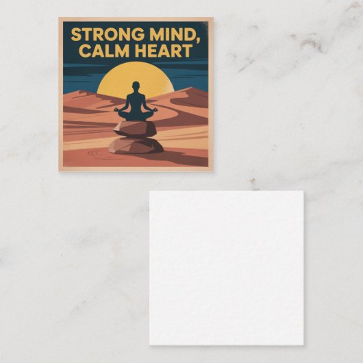 Strong Mind, Calm Heart スクエア名刺 (正面/裏面)