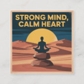 Strong Mind, Calm Heart スクエア名刺 (正面)