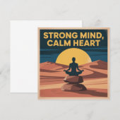 Strong Mind, Calm Heart ノートカード (正面/裏面)