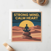 Strong Mind, Calm Heart ノートカード (正面/裏面インサイチュ)