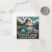 Strong Mind, Calm Heart ノートカード (正面/裏面インサイチュ)