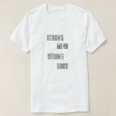 Strong Mind Strong Body Typography | Gym Motivatio Tシャツ (デザイン正面)