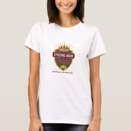 Strong Mom Queen Gold Crown Retro Typography Tシャツ