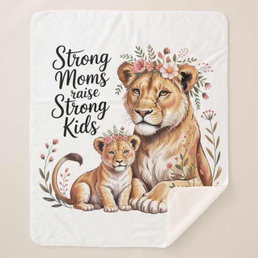 Strong Moms Raise Strong Kids シェルパブランケット (正面)