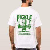 Strong Pickle Bodybuilder Graphic Funny Fitness Tシャツ (裏面)