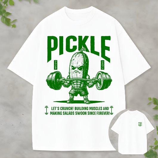 Strong Pickle Bodybuilder Graphic Funny Fitness Tシャツ