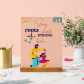 Strong Roots-Inspirational Fathers Day Quote アクリルサイン (ウェディング)
