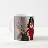 Strong Smart Sovereign Boss Babe Red Power Suit コーヒーマグカップ (正面左)