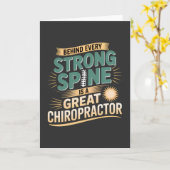 Strong Spine Great Chiropractor Quote Design カード (黄色い花)