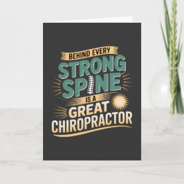 Strong Spine Great Chiropractor Quote Design カード