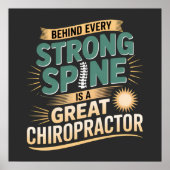 Strong Spine Great Chiropractor Quote Design ポスター (正面)