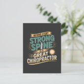Strong Spine Great Chiropractor Quote Design ポストカード (スタンド正面)