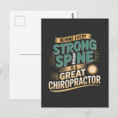 Strong Spine Great Chiropractor Quote Design ポストカード (正面/裏面)