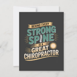 Strong Spine Great Chiropractor Quote Design ポストカード