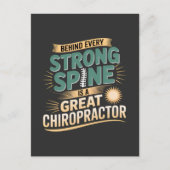 Strong Spine Great Chiropractor Quote Design ポストカード (正面)